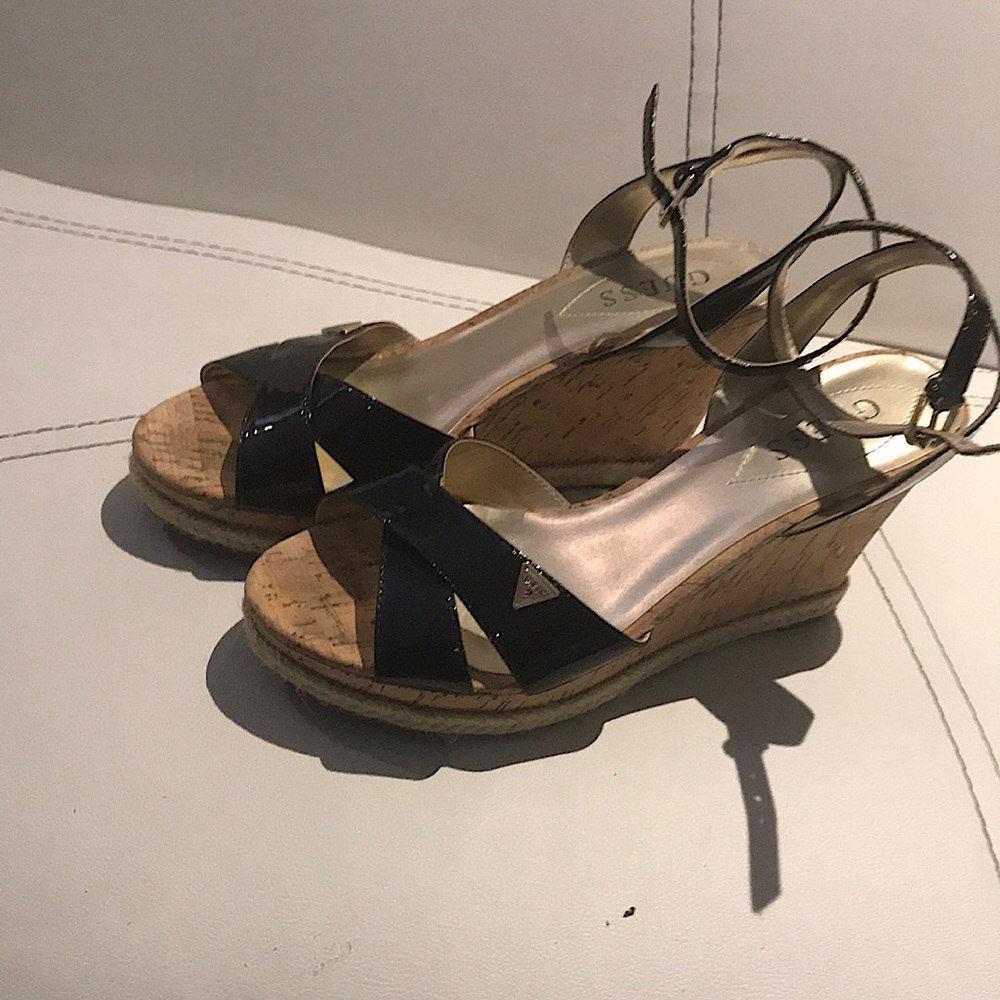 pretty black patent sandals
